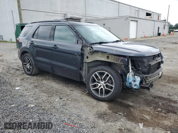 2017 Ford Explorer Sport z VIN 1FM5K8GT9HGD80193, wystawiony jako Copart lot #64571895 z przebiegiem 128 603 mil mil oraz Szkoda całkowita • Salvage title. Historia ofert i sprzedaży dostępna na DreamBid. Obrazek 4.