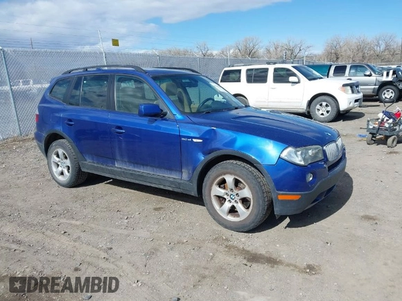 2008 BMW X3 3.0si with VIN WBXPC93448WJ17004, listed as a IAAI auction lot 41965989 with 127,556 mi miles. Bid and sale history available at carsss.com. Image 1.