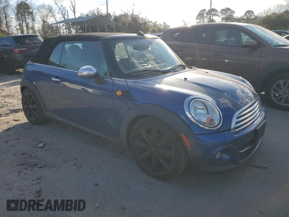 2012 MINI Convertible with VIN WMWZN3C54CT134060, listed as a Copart auction lot 43740175 with 71,818 mi miles and Salvage title. Bid and sale history available at DreamBid. Image 4.