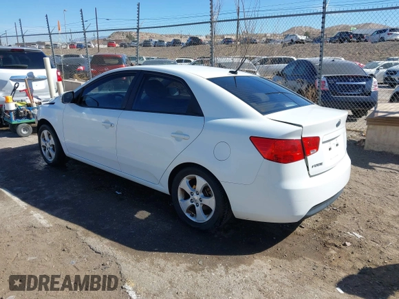 2010 Kia Forte EX with VIN KNAFU4A21A5056097, listed as a IAAI auction lot 41723648 with 40,588 mi miles. Bid and sale history available at carsss.com. Image 3.
