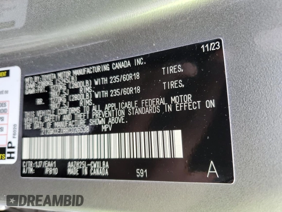 2024 Lexus NX 350h Premium z VIN 2T2GKCEZ8RC026538, wystawiony jako Copart lot #81780884 z przebiegiem 9 687 mil mil oraz Szkoda całkowita • Salvage title. Historia ofert i sprzedaży dostępna na DreamBid. Obrazek 14.