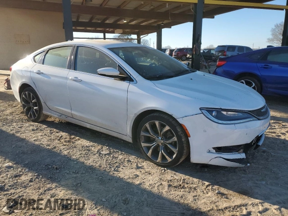 2015 Chrysler 200 C with VIN 1C3CCCCB3FN527646, listed as a Copart auction lot 42138125 with 203,105 mi miles and Salvage Title. Bid and sale history available at DreamBid. Image 4.