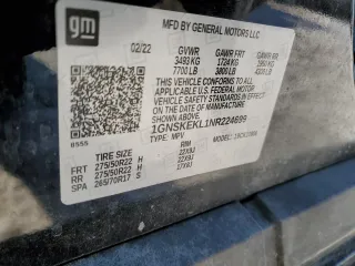 2022 Chevrolet Suburban RST with VIN 1GNSKEKL1NR224699, listed as a Copart auction lot 88583605 with 82,849 mi miles and Salvage Title. Bid and sale history available at carsss.com. Image 15.