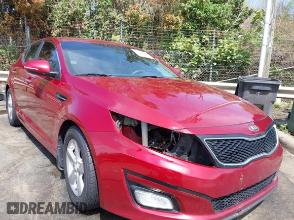 2015 Kia Optima LX with VIN 5XXGM4A79FG360266, listed as a IAAI auction lot 41925289 with 198,468 mi miles and . Bid and sale history available at DreamBid. Image 1.