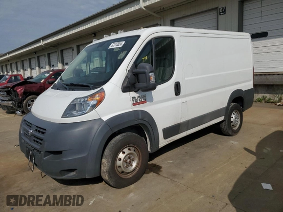 2017 Ram ProMaster Cargo with VIN 3C6TRVNG4HE538958, listed as a Copart auction lot 57314824 with 330,615 mi miles and Clean Title. Bid and sale history available at carsss.com. Image 1.