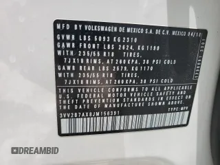2018 Volkswagen Tiguan SEL z VIN 3VV2B7AX8JM156391, wystawiony jako Copart lot #56233975 z przebiegiem 85 166 mil mil oraz Szkoda całkowita • Salvage title. Historia ofert i sprzedaży dostępna na DreamBid. Obrazek 14.