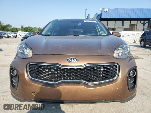 2017 Kia Sportage EX with VIN KNDPNCAC9H7054281, listed as a Copart auction lot 60571945 with 106,516 mi miles and Salvage title. Bid and sale history available at DreamBid. Image 5.