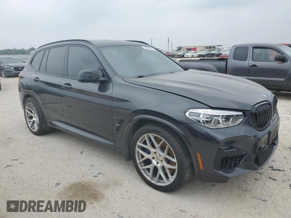 2020 BMW X3 M Competition with VIN 5YMTS0C0XL9B70198, listed as a Copart auction lot 56291694 with 46,040 mi miles and Salvage Title. Bid and sale history available at carsss.com. Image 4.