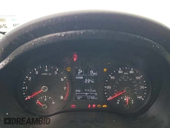 2022 Kia Rio LX with VIN 3KPA24AD5NE503710, listed as a Copart auction lot 47686025 with 77,758 mi miles and Salvage Title. Bid and sale history available at DreamBid. Image 9.