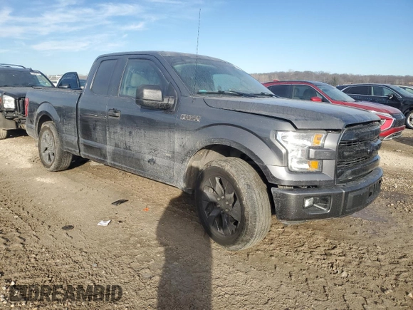 2017 Ford F-150 XL with VIN 1FTEX1CP3HFA43031, listed as a Copart auction lot 89388605 with 176,948 mi miles and Salvage Title. Bid and sale history available at carsss.com. Image 4.