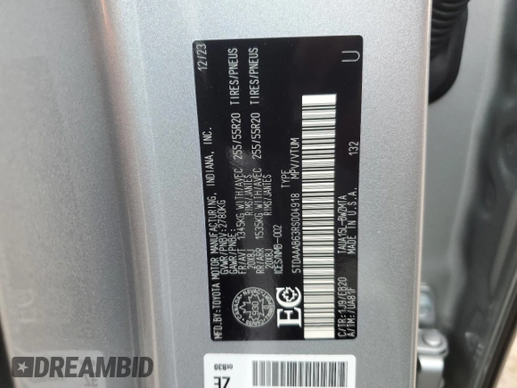 2024 Lexus TX 350 z VIN 5TDAAAB63RS004918, wystawiony jako Copart lot #55462145 z przebiegiem 1 751 mil mil oraz Szkoda całkowita • Salvage title. Historia ofert i sprzedaży dostępna na DreamBid. Obrazek 14.