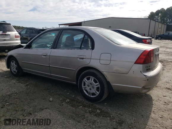 2002 Honda Civic LX with VIN 1HGES15572L028438, listed as a Copart auction lot 44297625 with 241,185 mi miles and Salvage Title. Bid and sale history available at DreamBid. Image 2.