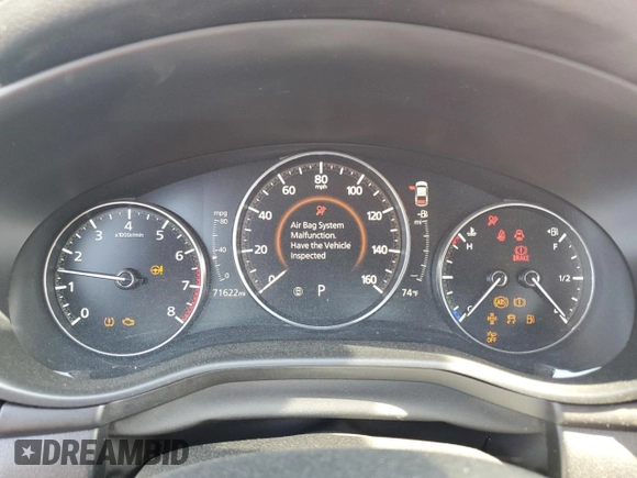 2022 Mazda 3 Carbon Edition z VIN JM1BPACL2N1506916, wystawiony jako Copart lot #54924185 z przebiegiem 71 622 mil mil oraz Szkoda całkowita • Salvage title. Historia ofert i sprzedaży dostępna na DreamBid. Obrazek 9.