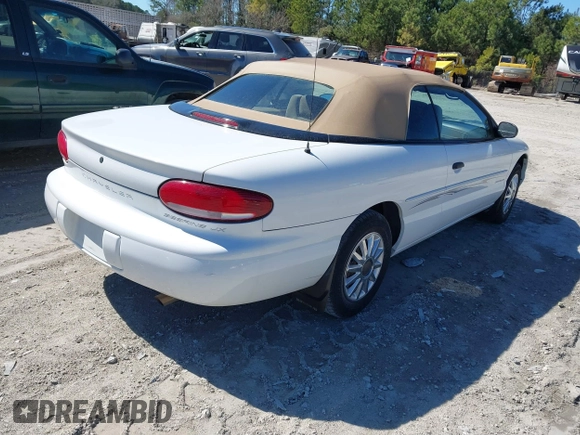 1996 Chrysler Sebring with VIN 3C3EL45X2TT307062, listed as a IAAI auction lot 41683313 with 37,004 mi miles and . Bid and sale history available at DreamBid. Image 4.