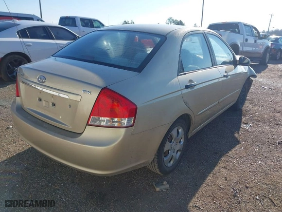 2009 Kia Spectra EX with VIN KNAFE221995652545, listed as a IAAI auction lot 41222340 with 160284 miles. Bid and sale history available at carsss.com. Image 4.