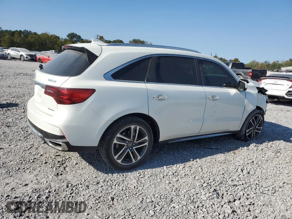 2017 Acura MDX Advance z VIN 5FRYD4H95HB020113, wystawiony jako Copart lot #75801514 z przebiegiem 106 785 mil mil oraz Szkoda całkowita • Salvage title. Historia ofert i sprzedaży dostępna na DreamBid. Obrazek 3.