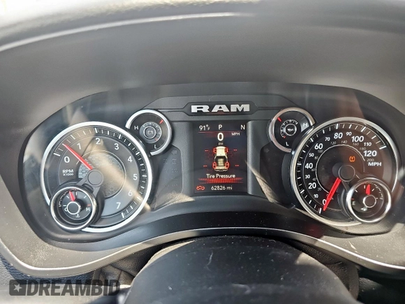 2020 Ram 1500 Lone Star with VIN 1C6RREFT3LN117968, listed as a Copart auction lot 64258905 with 62,826 mi miles and Clean title. Bid and sale history available at DreamBid. Image 8.