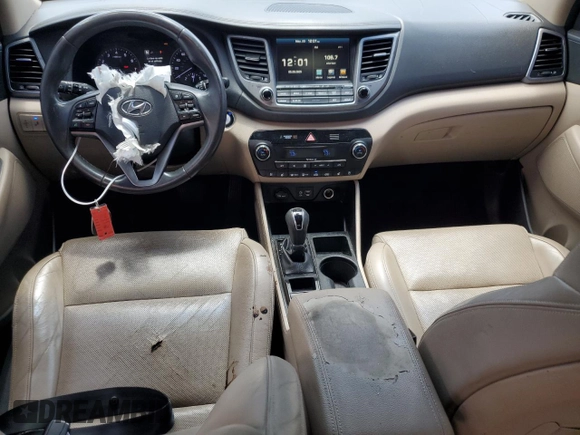 2016 Hyundai Tucson Limited z VIN KM8J33A25GU140802, wystawiony jako Copart lot #56249745 z przebiegiem 86 976 mil mil oraz Szkoda całkowita • Salvage title. Historia ofert i sprzedaży dostępna na DreamBid. Obrazek 8.