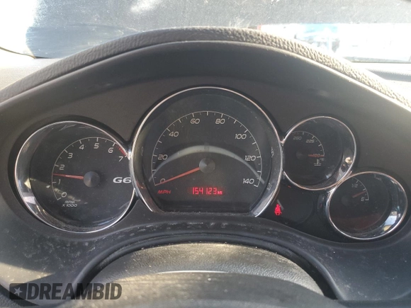 2008 Pontiac G6 with VIN 1G2ZG57N784145756, listed as a Copart auction lot 52982935 with 154,123 mi miles and Salvage Title. Bid and sale history available at carsss.com. Image 9.