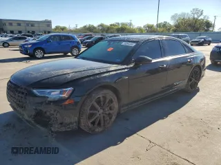 2022 Audi A8 with VIN WAULDAF86NN009197, listed as a Copart auction lot 79396444 with 29,637 mi miles and Salvage Title. Bid and sale history available at carsss.com. Image 1.