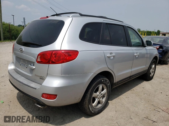 2007 Hyundai Santa Fe GLS with VIN 5NMSG73D17H082911, listed as a Copart auction lot 60974815 with 185,260 mi miles and Clean title. Bid and sale history available at DreamBid. Image 3.