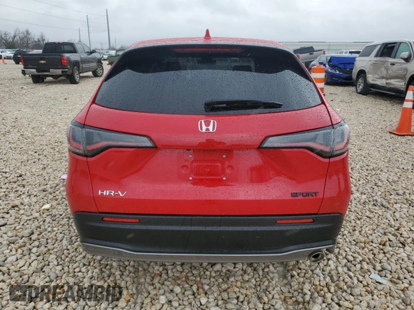 2024 Honda HR-V Sport with VIN 3CZRZ1H58RM756893, listed as a Copart auction lot 44939995 with 7,088 mi miles and Salvage Title. Bid and sale history available at DreamBid. Image 6.