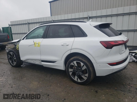 2022 Audi e-tron Premium with VIN WA1AAAGE2NB014917, listed as a Copart auction lot 50104223 with 25,123 mi miles. Bid and sale history available at carsss.com. Image 2.