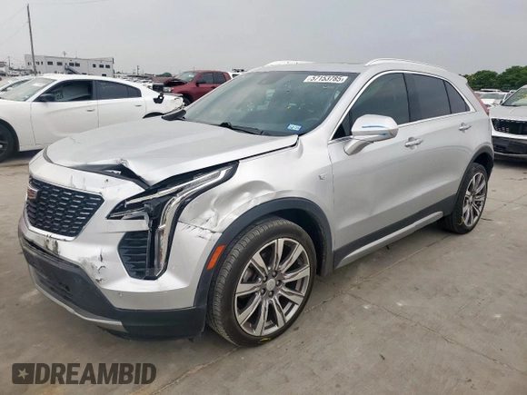 2019 Cadillac XT4 FWD Premium Luxury with VIN 1GYFZCR47KF175802, listed as a Copart auction lot 57153785 with 33,308 mi miles and Salvage title. Bid and sale history available at DreamBid. Image 1.