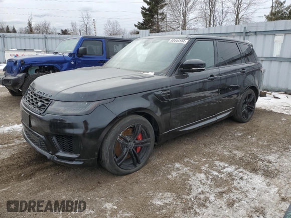 2018 Land Rover Range Rover Sport SVR with VIN SALWZ2SE6JA800746, listed as a Copart auction lot 83444184 with 121,681 mi miles and Non Repairable. Bid and sale history available at carsss.com. Image 1.