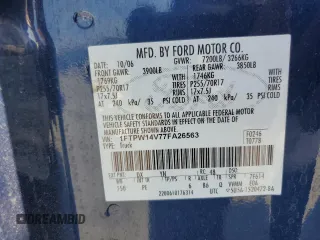 2007 Ford F-150 XLT with VIN 1FTPW14V77FA26563, listed as a Copart auction lot 50464005 with 171,489 mi miles and Clean Title. Bid and sale history available at DreamBid. Image 12.