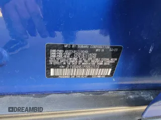 2023 Subaru WRX Premium с VIN JF1VBAH61P8802119, выставлен на аукционе Copart как лот 57364005 с пробегом 259 миль миль и Списание • Salvage title. История ставок и продаж доступна на DreamBid. Изображение 10.