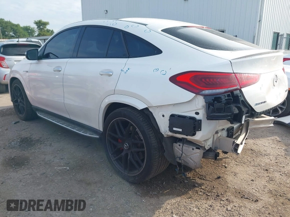 2022 Mercedes-Benz GLE 63 S AMG with VIN 4JGFD8KB2NA767714, listed as a IAAI auction lot 42359544 with 55,544 mi miles and . Bid and sale history available at DreamBid. Image 3.