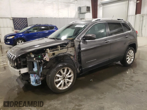 2014 Jeep Cherokee Limited with VIN 1C4PJLDS9EW241374, listed as a Copart auction lot 61048025 with 77,697 mi miles and Salvage title. Bid and sale history available at DreamBid. Image 1.