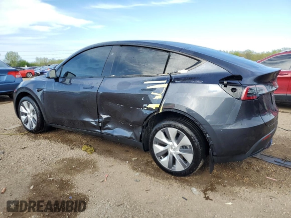 2024 Tesla Model Y Long Range with VIN 7SAYGDEE3RA256304, listed as a Copart auction lot 56160535 with 20,224 mi miles and Salvage title. Bid and sale history available at DreamBid. Image 2.