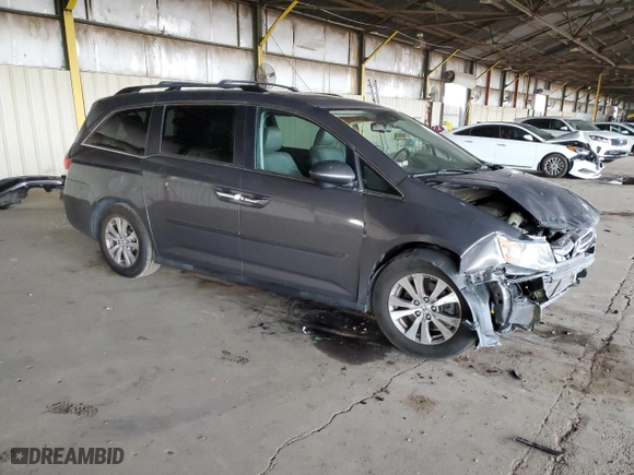 2015 Honda Odyssey EX-L with VIN 5FNRL5H62FB037338, listed as a Copart auction lot 43087485 with 134,579 mi miles and Salvage Title. Bid and sale history available at carsss.com. Image 4.