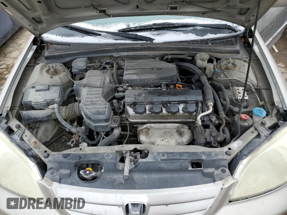 2003 Honda Civic EX with VIN 2HGES25773H569172, listed as a Copart auction lot 45013615 with 293,902 mi miles and Salvage Title. Bid and sale history available at DreamBid. Image 11.