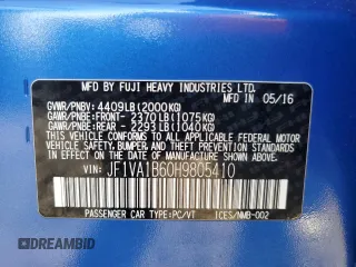 2017 Subaru WRX with VIN JF1VA1B60H9805410, listed as a Copart auction lot 48829925 with 105,645 mi miles and Salvage Title. Bid and sale history available at carsss.com. Image 15.