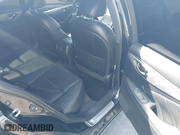 2018 Infiniti Q50 Red Sport 400 with VIN JN1FV7APXJM461106, listed as a IAAI auction lot 42347610 with 40,464 mi miles and . Bid and sale history available at DreamBid. Image 8.