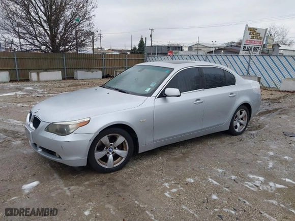 2005 BMW 5 Series 530i with VIN WBANA73545B816270, listed as a IAAI auction lot 41182732 with 131,519 mi miles. Bid and sale history available at carsss.com. Image 2.