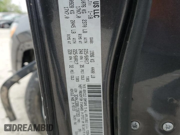 2018 Jeep Compass Latitude with VIN 3C4NJCBB8JT287353, listed as a Copart auction lot 56069635 with 92,719 mi miles and Salvage title. Bid and sale history available at DreamBid. Image 13.
