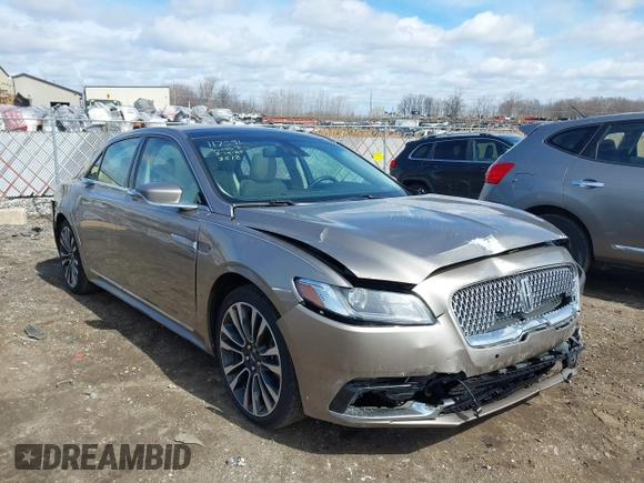 2020 Lincoln Continental Standard with VIN 1LN6L9VK2L5603518, listed as a IAAI auction lot 41860373 with 74,957 mi miles. Bid and sale history available at carsss.com. Image 1.
