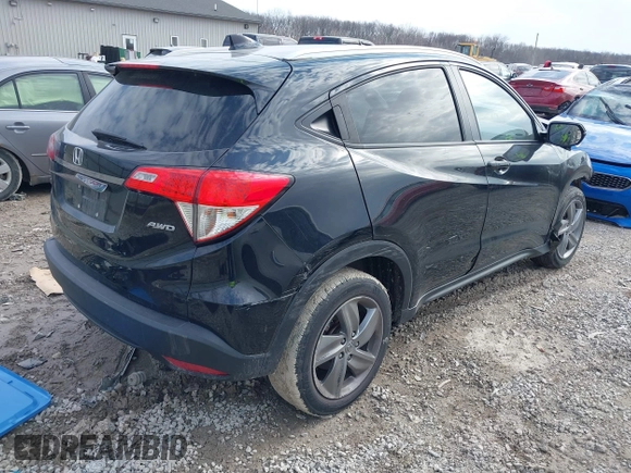 2021 Honda HR-V EX with VIN 3CZRU6H53MM754876, listed as a IAAI auction lot 41708671 with 1 mi miles. Bid and sale history available at carsss.com. Image 4.