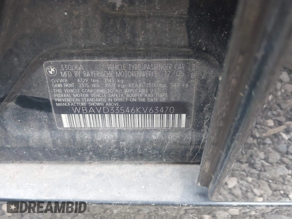2006 BMW 3 Series 330xi с VIN WBAVD33546KV63470, выставлен на аукционе IAAI как лот 42165208 с пробегом Не указан миль и . История ставок и продаж доступна на DreamBid. Изображение 9.