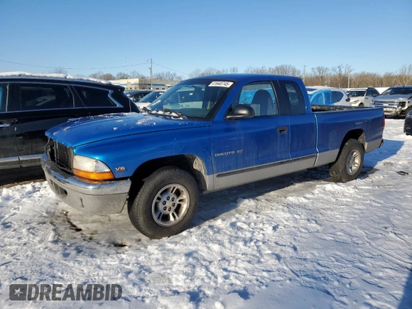 1999 Dodge Dakota SLT with VIN 1B7GL22X8XS205964, listed as a Copart auction lot 41640745 with 176,380 mi miles and Non Repairable. Bid and sale history available at carsss.com. Image 1.