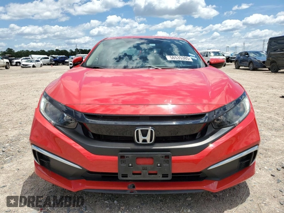 2020 Honda Civic LX with VIN 2HGFC2F63LH515603, listed as a Copart auction lot 56535385 with 42,517 mi miles and Salvage title. Bid and sale history available at DreamBid. Image 5.