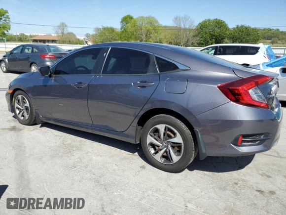 2019 Honda Civic LX with VIN 19XFC2F68KE003117, listed as a Copart auction lot 53500705 with 46,397 mi miles and Salvage Title. Bid and sale history available at DreamBid. Image 2.