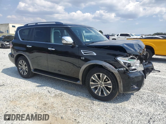 2019 Nissan Armada SL with VIN JN8AY2ND8K9092742, listed as a Copart auction lot 48967225 with 91,245 mi miles and Salvage Title. Bid and sale history available at carsss.com. Image 4.