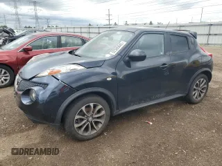 2014 Nissan Juke SL with VIN JN8AF5MV2ET482132, listed as a Copart auction lot 62595645 with 115,296 mi miles and Salvage title. Bid and sale history available at DreamBid. Image 1.