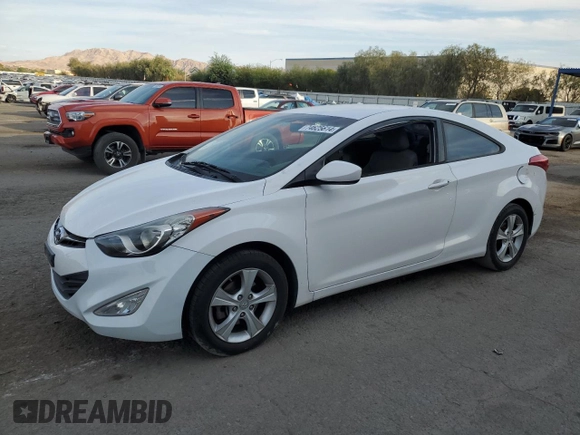 2013 Hyundai Elantra Coupe GS with VIN KMHDH6AE3DU016131, listed as a Copart auction lot 74625614 with 75,332 mi miles and Non Repairable. Bid and sale history available at carsss.com. Image 1.