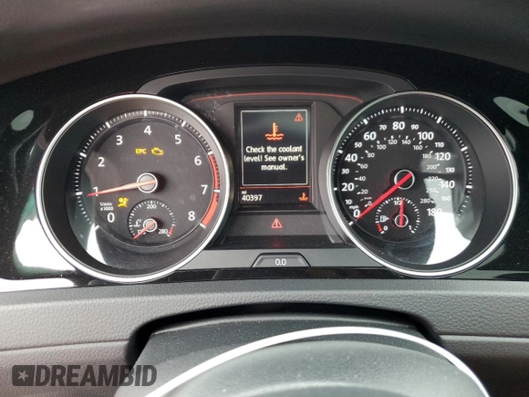 2019 Volkswagen Golf GTI S with VIN 3VW6T7AU3KM037522, listed as a Copart auction lot 43960804 with 40,397 mi miles. Bid and sale history available at carsss.com. Image 9.